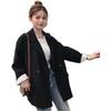 2022 Women's Black Korean Style Loose Casual Chic Suit Jacket - Spring/Autumn