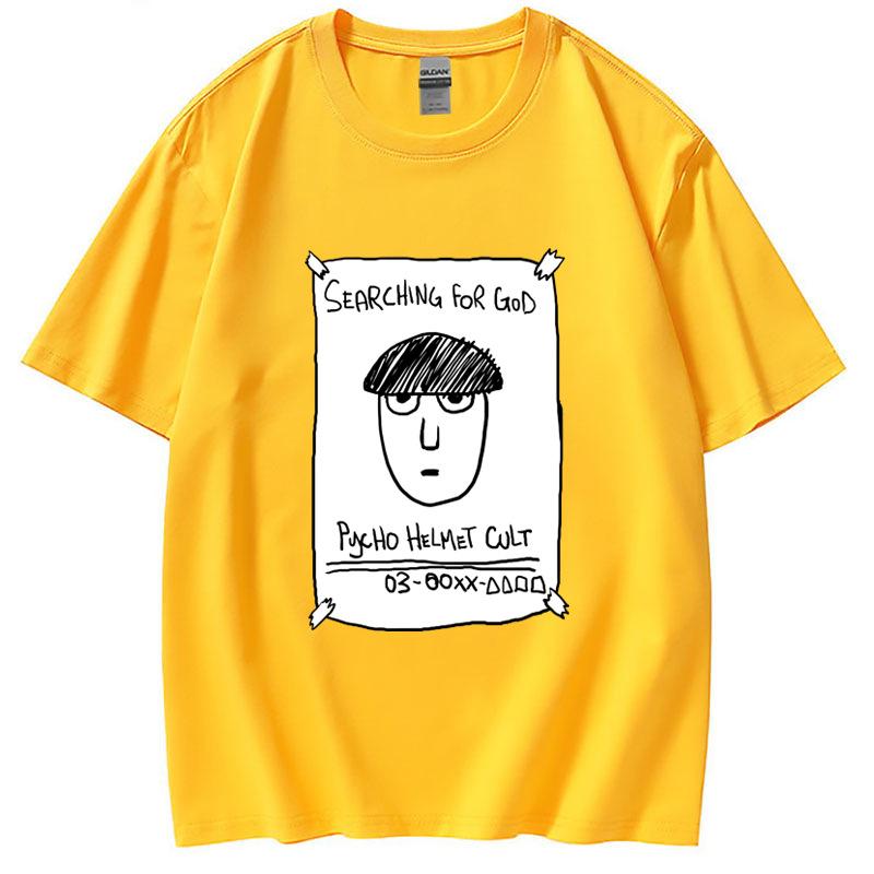 Mob Psycho Grappige Print T-shirt Heren Dames Animatie Grappige Hip Hop Korte Mouw Ronde Hals Hoge Kwaliteit T-shirt Top
