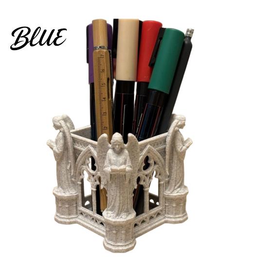 Workplace Organization Tools Cathedral Arch Shape Pen Holder Large Capacity Desktop Organizer