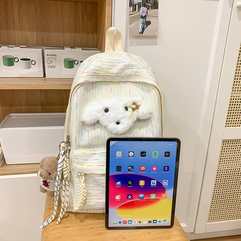 Plecak Szkolny dla Studentów Damski o Dużej Pojemności Wzór Psa Plecak na Komputer