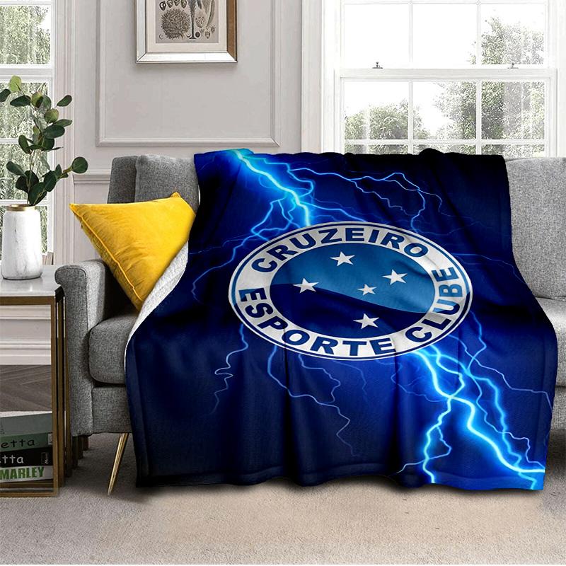 Cru-zeiro Esporte Club Crest Printed Throws Blanket Soft Flannel Blankets for Couch Bed Gifts for Men Women Picnic Blanket Christmas Gifts