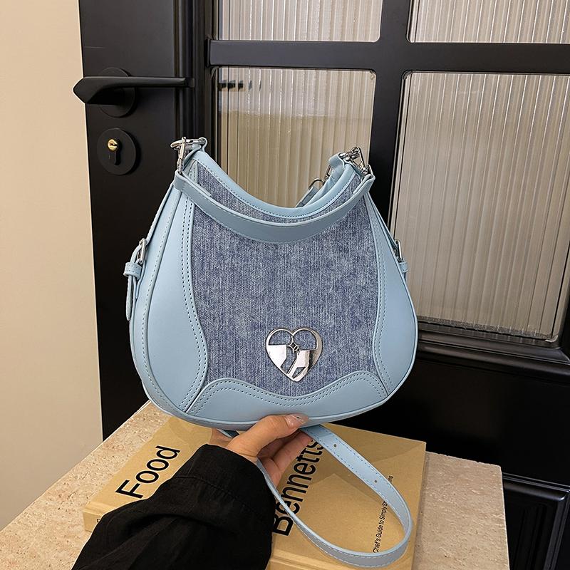 

Сумки через плечо из джинсовой искусственной кожи для женщин, новые универсальные сумки через плечо для женщин, сумки в клетку с цветным узором