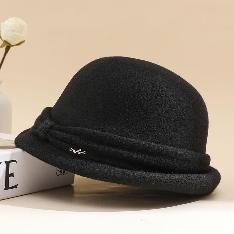 Herbst und Winter Retro Lässige Wollberet Elegante Malermütze Warm Vielseitig Britischer Hut mit kurzer Krempe