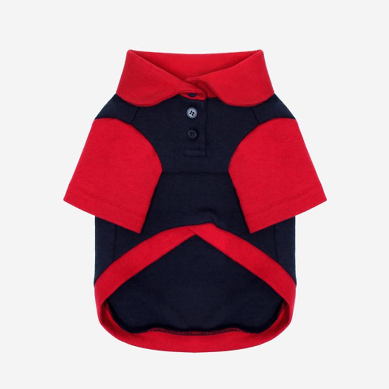 KINIKINI ORIGINAL VOLUME LOGO KRAGEN T-SHIRT-MARINEBLAU (Karatti)