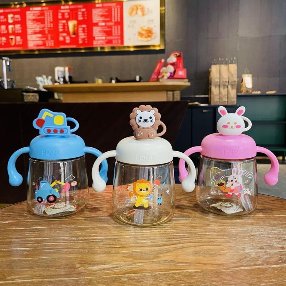 Cartoon Baby Drinking Cup 350ml Toddler Milk Cup Creative Baby Feeding Bottle  Baby