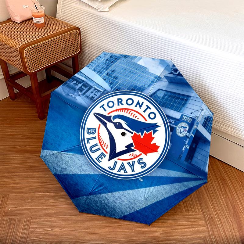 Toronto Blue Jays2pattern, automatic folding umbrella, portable and foldable design, 8 ribs, a Christmas or birthday gift.