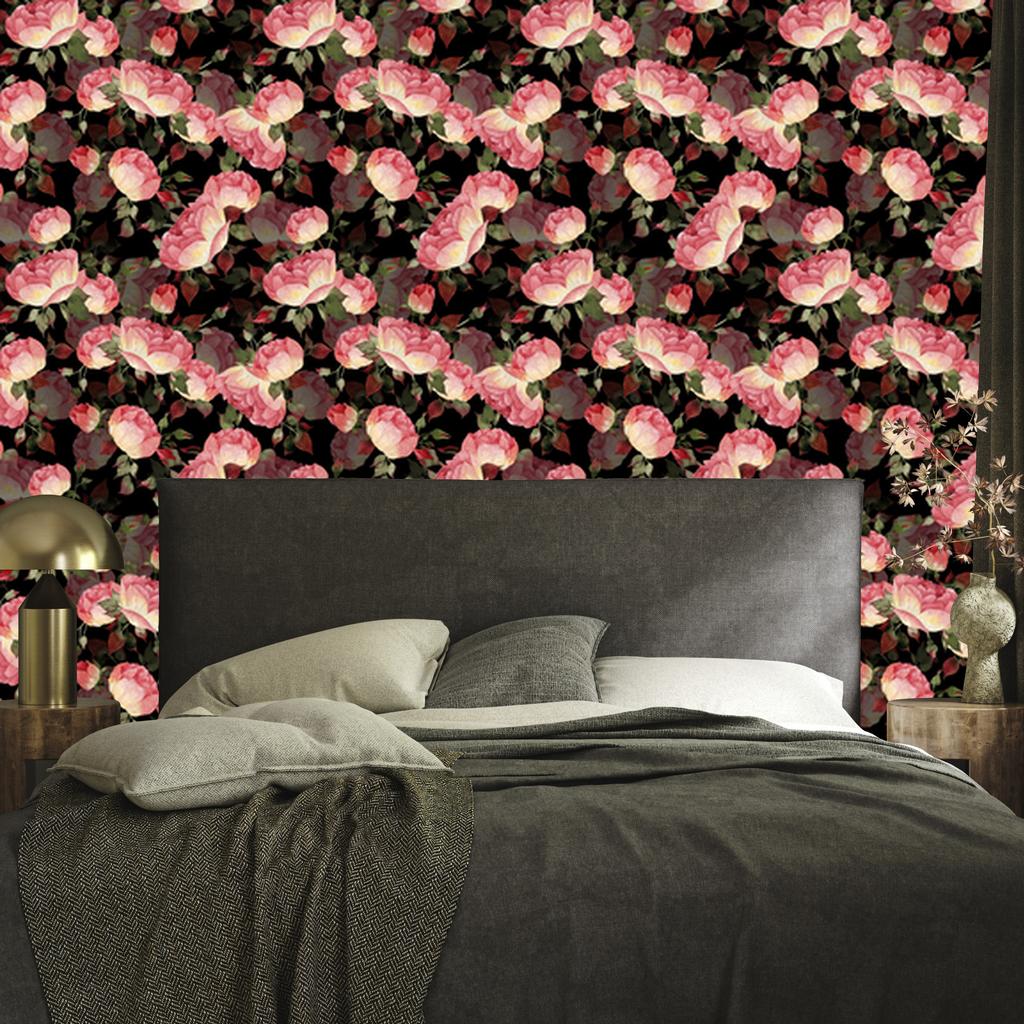 Roses wallpaper for living room and bedroom 50x1000