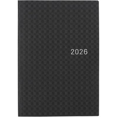 Hobonichi 2026 Hon Paper Series Black GIngham A6 1 Day 1 Page Starts In January