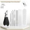 6-Piece Nail Care Set: Oblique Nail Clippers, Nail Scissors, Ingrown Nail Cuticle Nippers, Large Opening Clippers