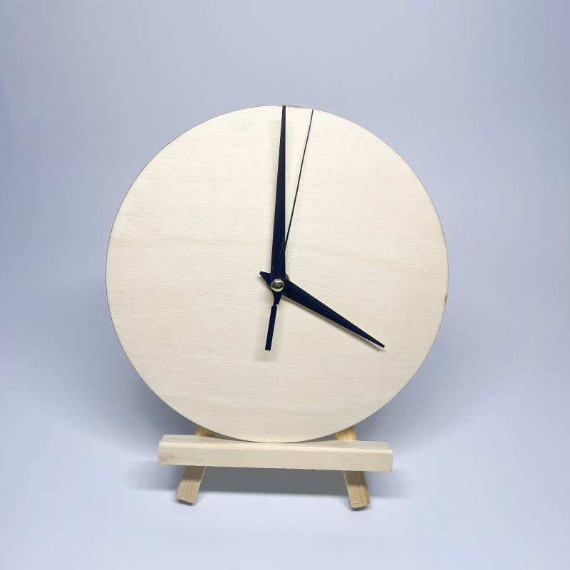 DIY Wooden Dial Wall Clock: Round Wood Board for Kids' Painting & Crafting