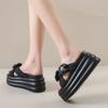 Fashion New Summer Women Slippers Flip-Flops Ladies Beach Bling Shoes Wedge Heels Shoes Woman High Platform Slippers Outside Sandals 8CM