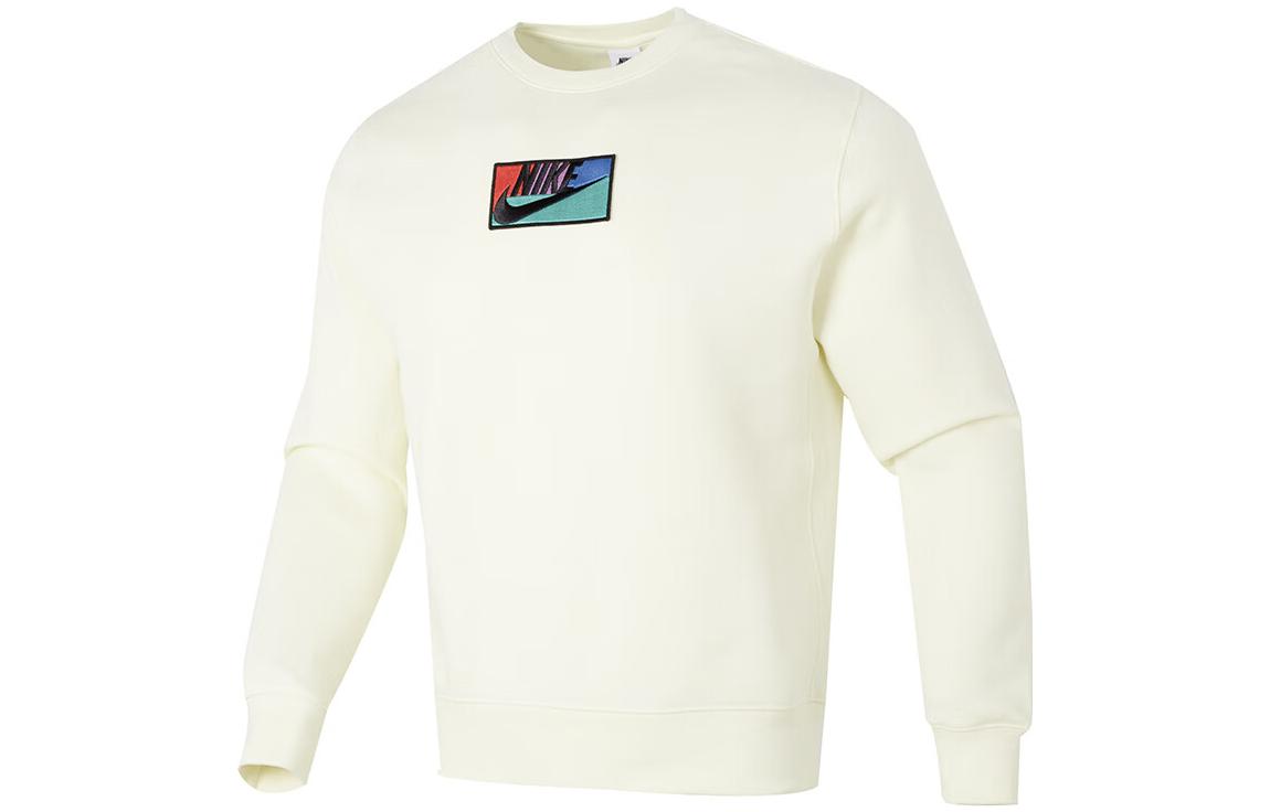 Nike Sweatshirts Men s White Crew Neck Moderate Other FB8436-113 M