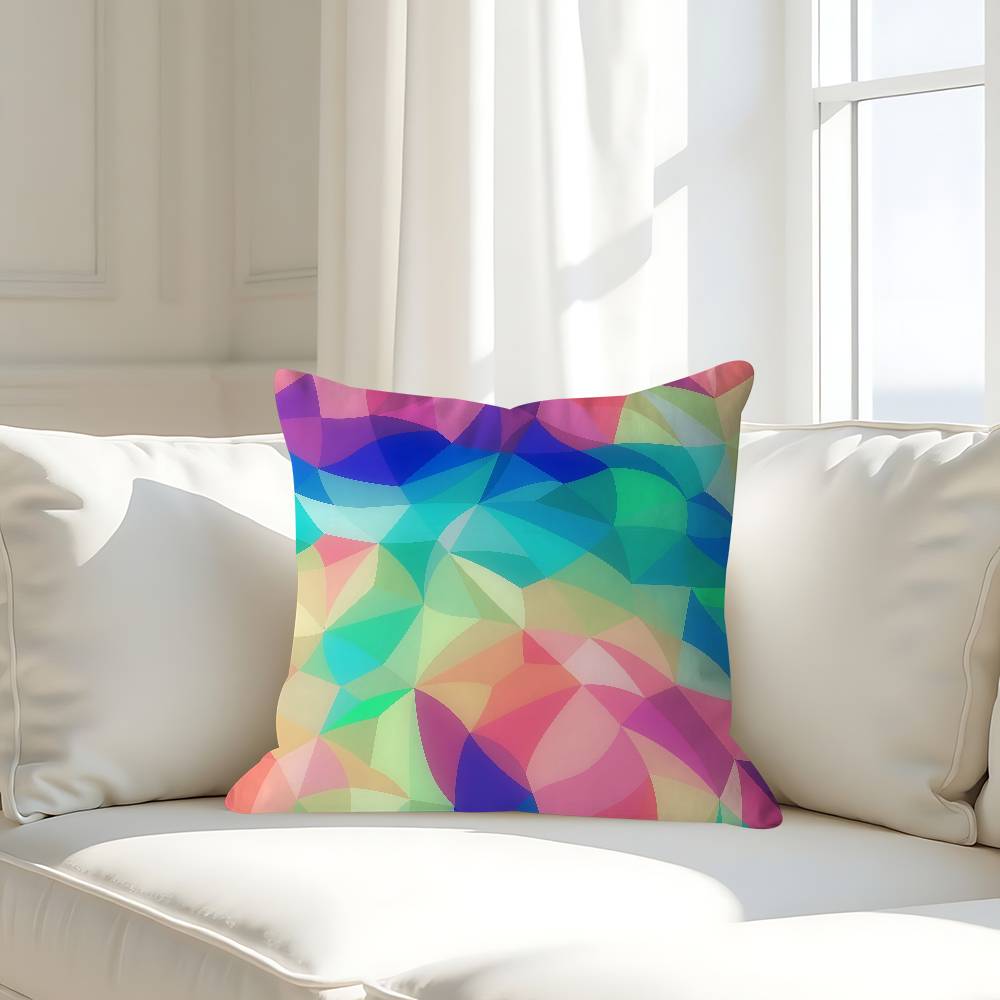 

Art Rainbow Pillow Case Removable Washable Cushion Cover – All-Season Soft Linen 16x16Inch