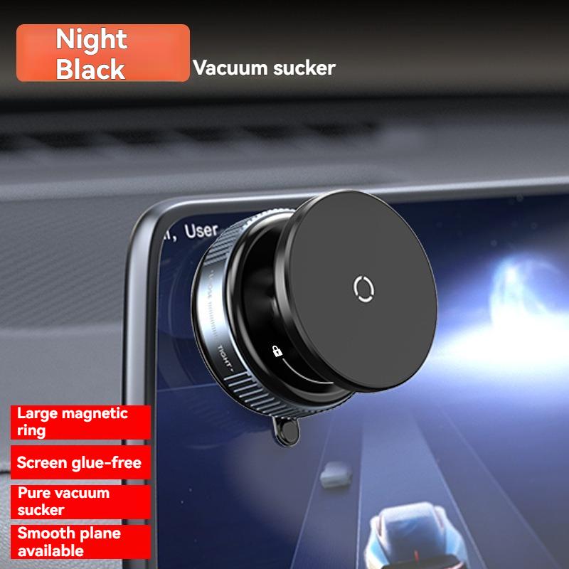 

Magnetic Car Mount Mobile Phone Holder Magnetic Vacuum Magnetic Suction Cup Folding 360° Swivel Stand Portable Stable Bracket чёрный