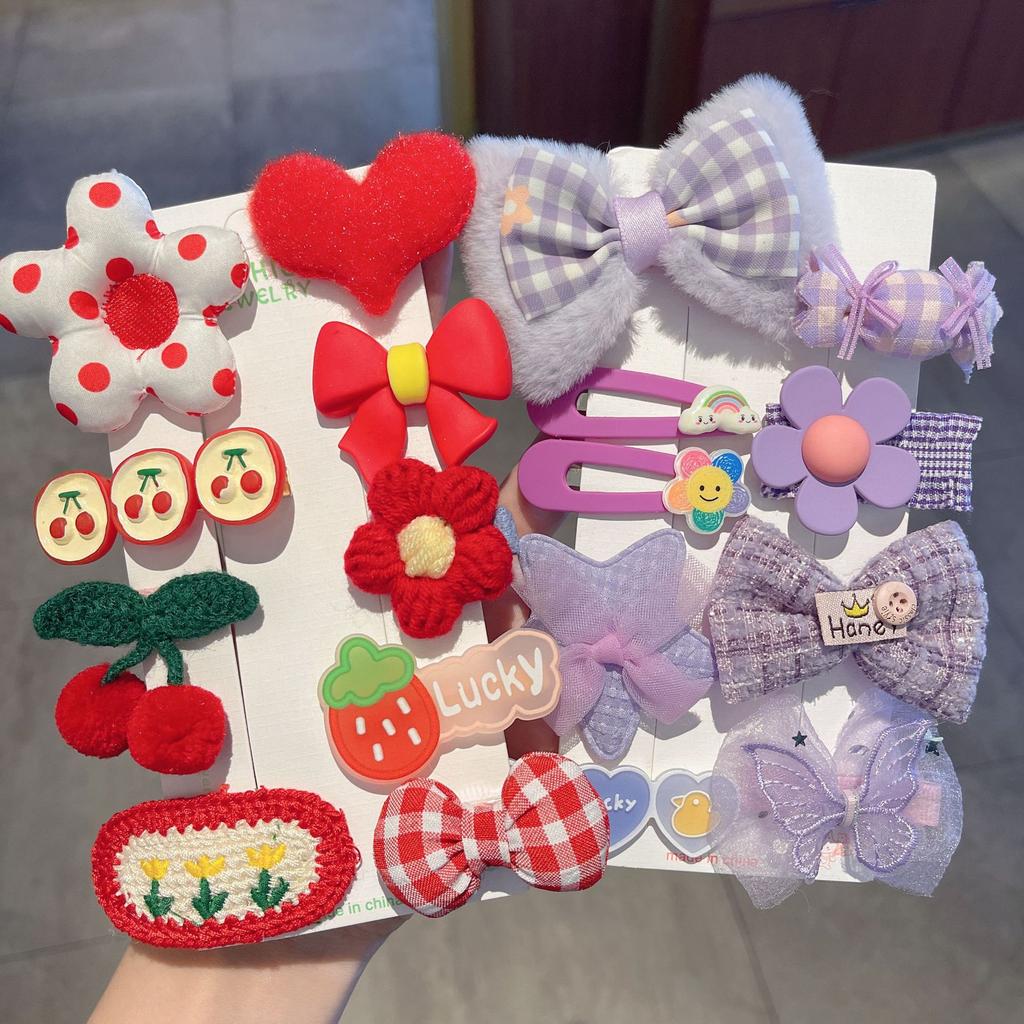 New Autumn and Winter Plush Cute Sweet Hair Clip Women's Bangs Side Clip Headdress Cartoon Animal Hairpin Hair Accessories