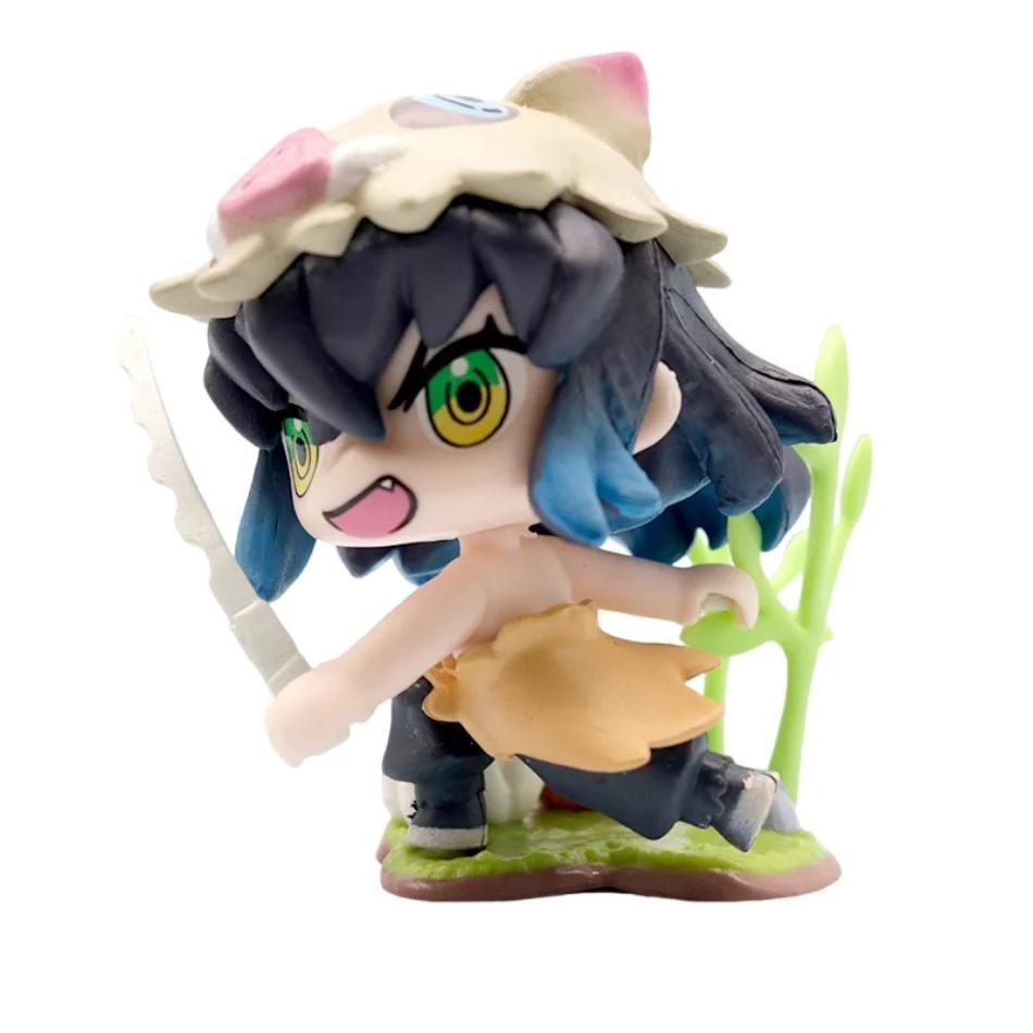 Demon Slayer Figure Set 12pcs Q Version Anime PVC Collectible Model Toy Desktop Decoration Gift for Fans