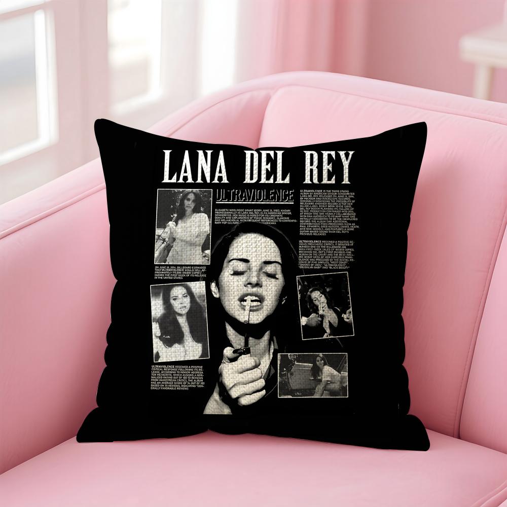 LLana DelL Ray Singer Cushion Cover Natural Linen Pillow Case DoubleSided Print Decorative Sofa Pillowcase Home Decor Gift