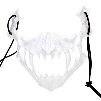 Halloween Skeleton Mask Costume Prop Easy To Use Half Cosplay Accessories for