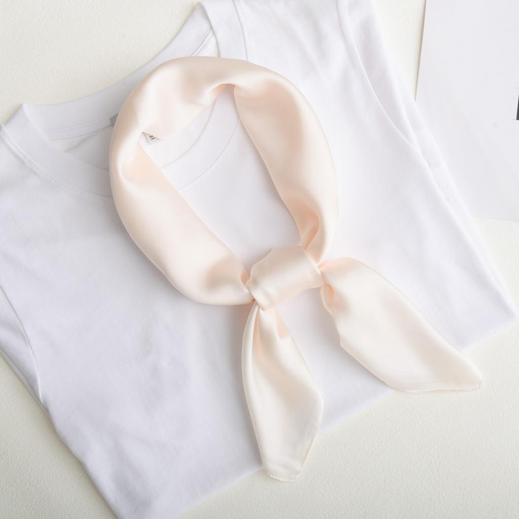 Women Fashionable Commuting Minimalist Scarves In Multiple Solid Colors Square Scarves Daily Minimalist Scarves Square Scarves