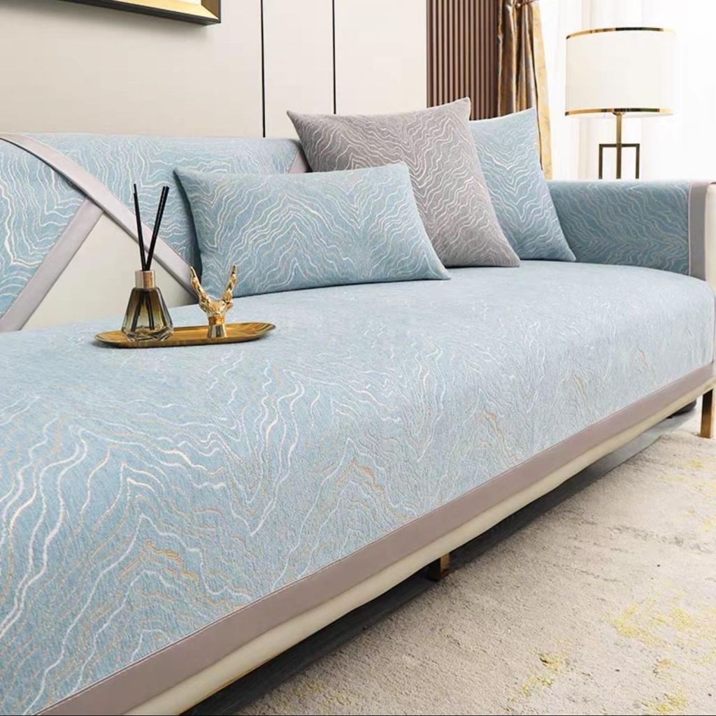 Chenille Sofakissen Vier Jahreszeiten Universal Rutschfestes Kissen Modern Leichter Luxus High-End Sofa Handtuch Sofabezug Vollbezug Stoff