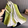 Cashew Fashion Scarf Simulation Silk Colour Blocking Temperament Beach Towel Female Silk Scarf Air Conditioning Shawl Outwear Scarf
