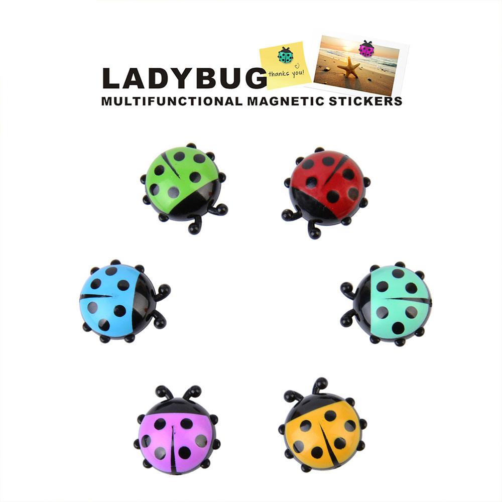6PCS Ladybug Message Board Post-It Note Creative Photo Sticker Home Decor Fridge Magnet Refrigerator Decoration Gift For Kitchen