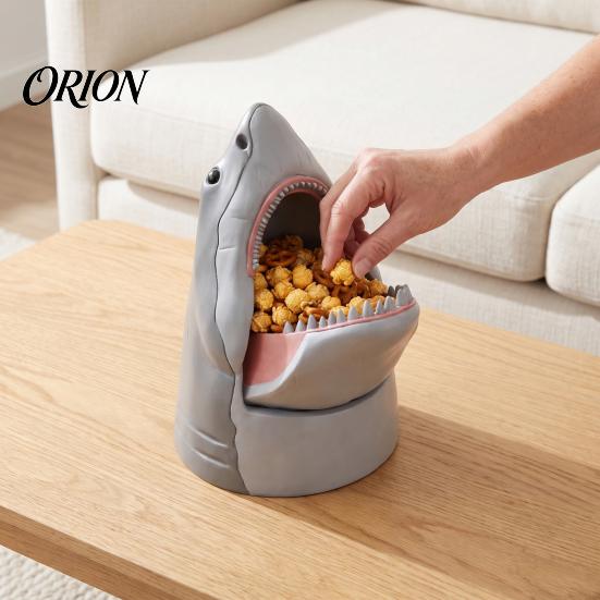 Snack-Aufbewahrungsbehälter Haifischschale Schreibtisch-Organizer, Kopfschmuck Süßigkeiten-Themenbox Schachtel, Desktop-Dekorationshalter für Zuhause Büro