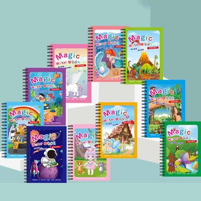 Libro mágico de dibujo con agua para niños, juguete reutilizable para colorear, sin ensuciar, sin necesidad de tinta, perfecto para niños pequeños y preescolares.