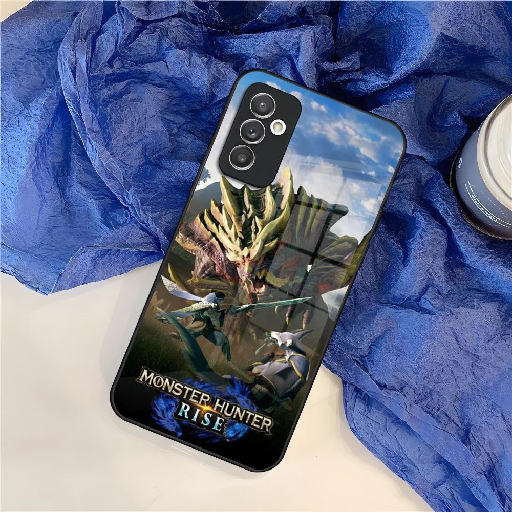 Custodia per Telefono Gioco Monster Hunter World per Samsung S25 S24 S30 S21 S23 S20 S22 Fe S10 E S9 Note 20 Pro Ultra Plus Cover in Vetro