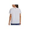 Under Armour Rush Energy Logo Print Crew Neck Short Sleeve T-Shirt Women Tops White 1379141-100