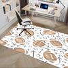 Football Pattern Chair Mat Office Carpet, Oversized Rug for Home Decor, Gift Idea for Football Lovers, Suitable for Bedroom, Living Room