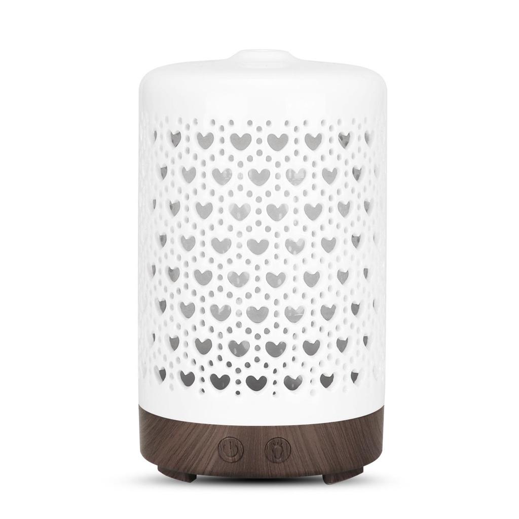 New Ceramic Aroma Diffuser Humidifier with 7-Color Night Light