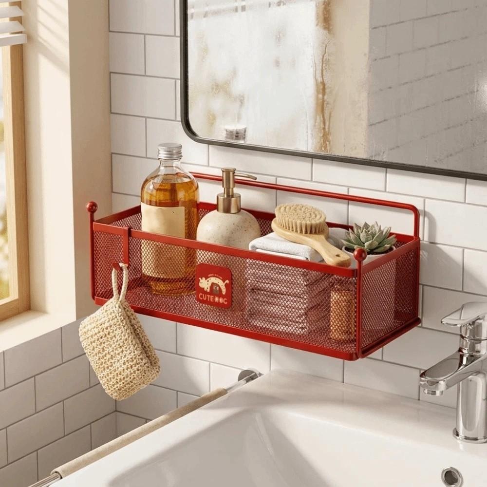 Moisture Resistance Faucet Storage Shelf Wall Mounted Kitchen Storage Rack Bathroom