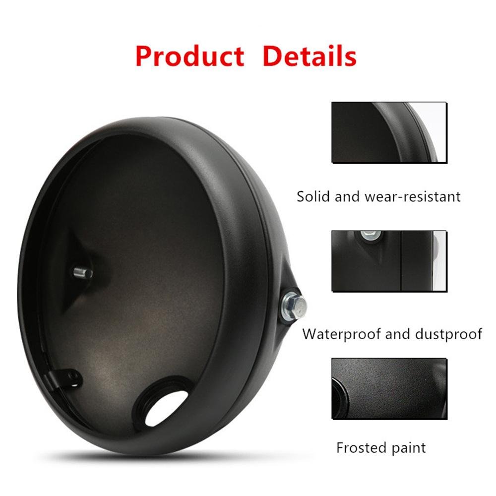 Headlight Housing 7 " Black Motorcycle Headlight Housing Universal
