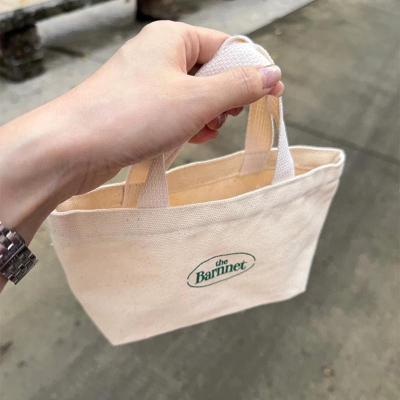 

Canvas Lunch Box Bag Handbag Small Portable Bag For Work And Outings Versatile Soft Oulder Bag Open Top Casual Sle A1