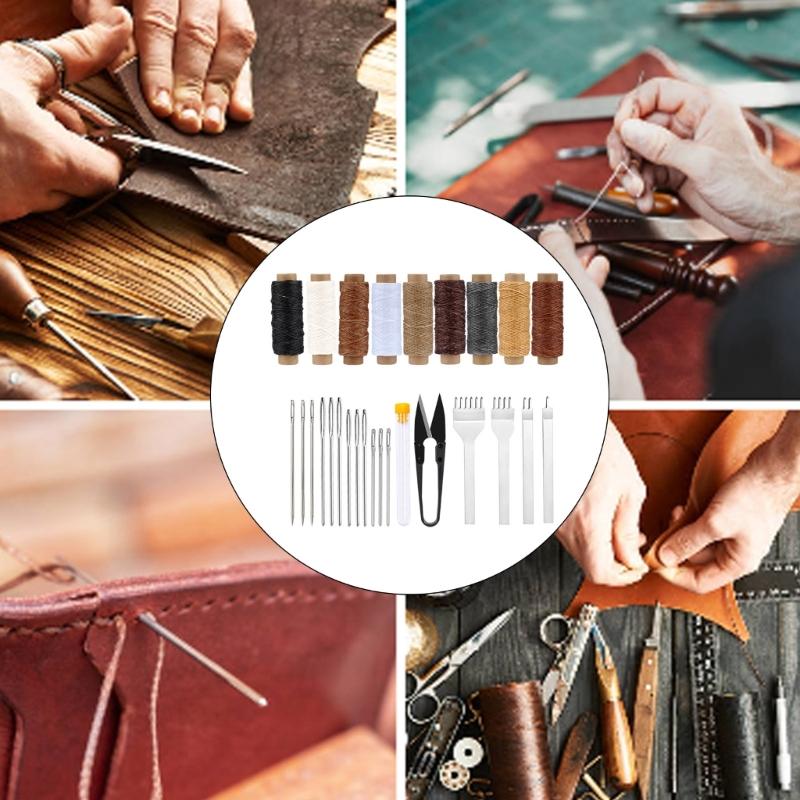 Multifunctional Leather Working Tool Leather Sewing Set Leather Repair Tool Leather Stitching Tool for Leather Craft