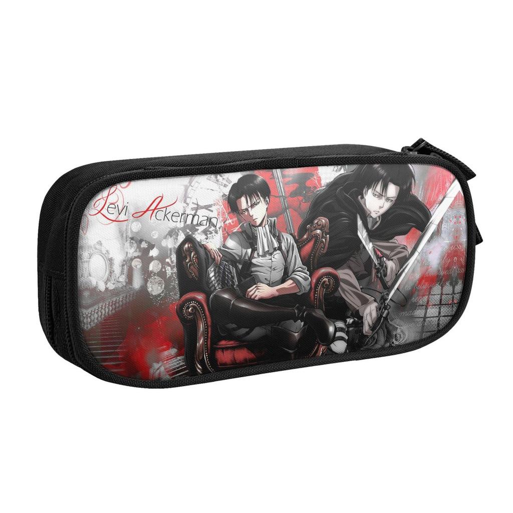 Fun Attack On Titan AOT Anime Pencil Case Pencilcases Pen Holder Large Storage Bag School Supplies Cosmetic Stationery