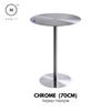 Homlly Tonii Stainless Steel Round Slim Table (40-70cm Diameter)