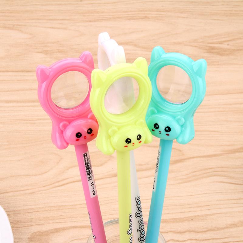 Magnifying Glass Ballpoint Pen Cute Cheap Ball Pens Blue Oil Student
