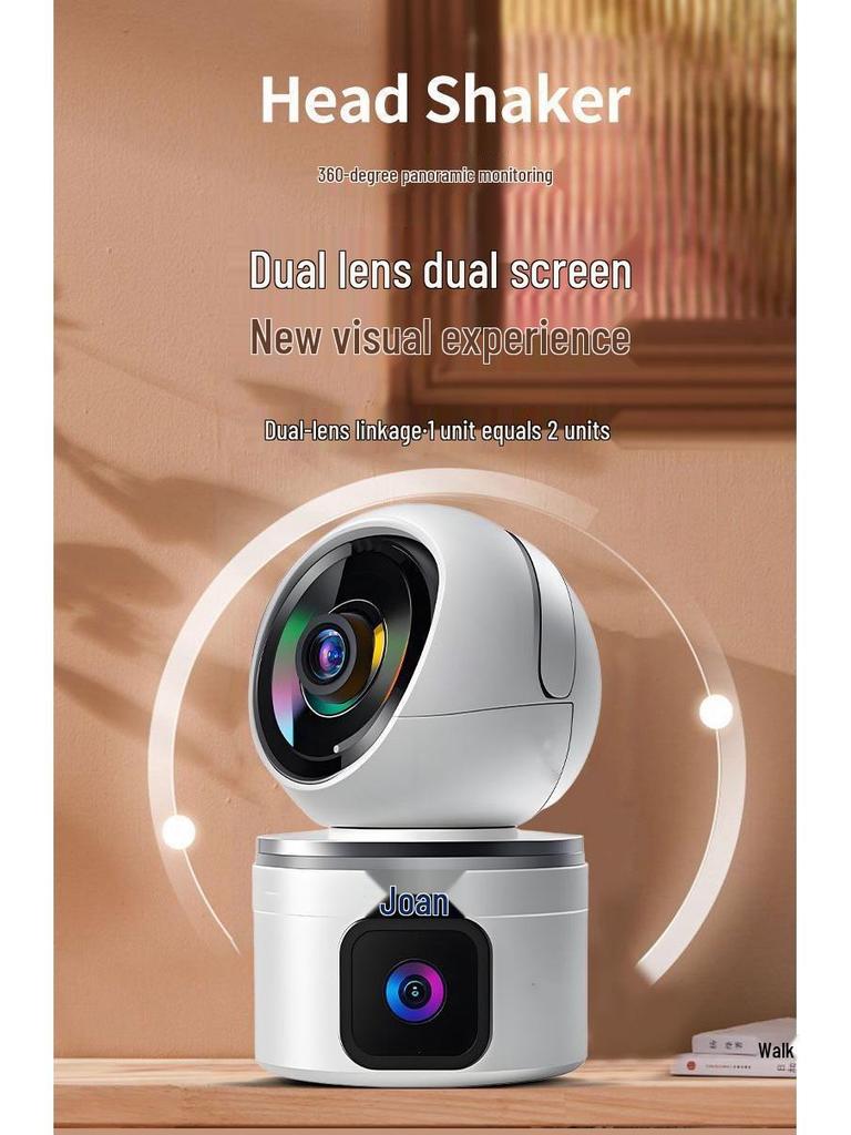 Joan 360° HD Dual-Screen WiFi Camera with Remote Phone and Voice Control for Home Monitoring