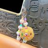 Creative Cute Biscuit Beaded Keychain: Plush Mobile Charm & Bag Accessory Gift
