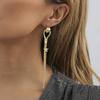 Chic Geometric Long Star Earrings Womens Gold Plated Tassel Jewelry Statement
