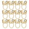12Pcs Finger Picks Adjustable Stainless Steel Banjo Ukulele Guitar Plucked Strings ToolGold