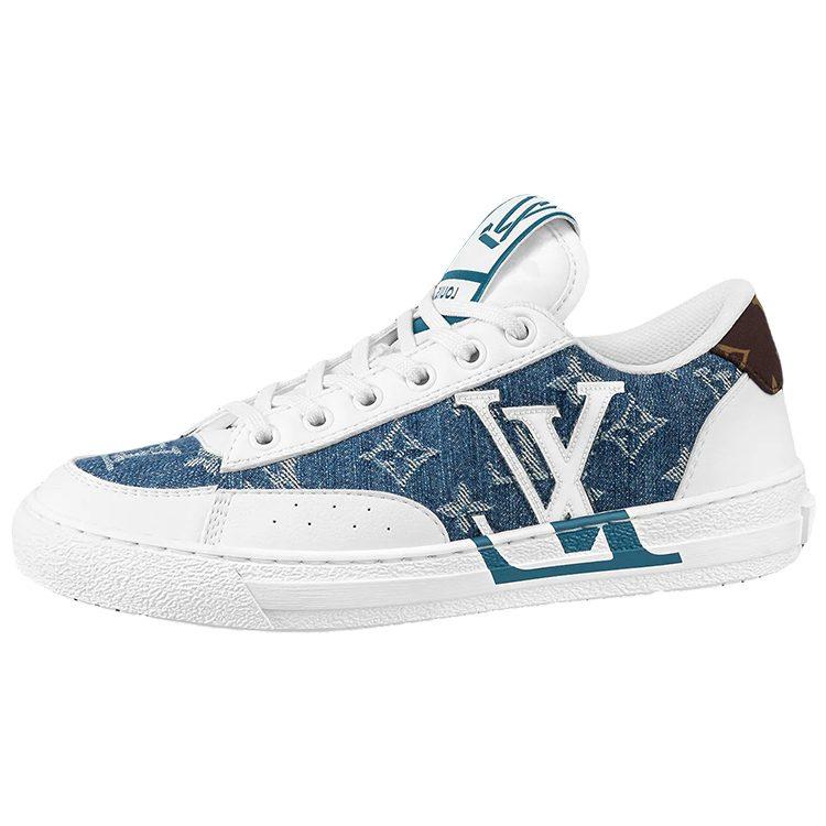 LOUIS VUITTON Charlie Sneakers 'White With Denim Monogram' Women's 1A9S44