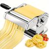 High-quality Stainless Steel Pasta Machine, No Laborious Manual Operation,Adjustable Thickness Setting,Double Wide Noodle Cutter