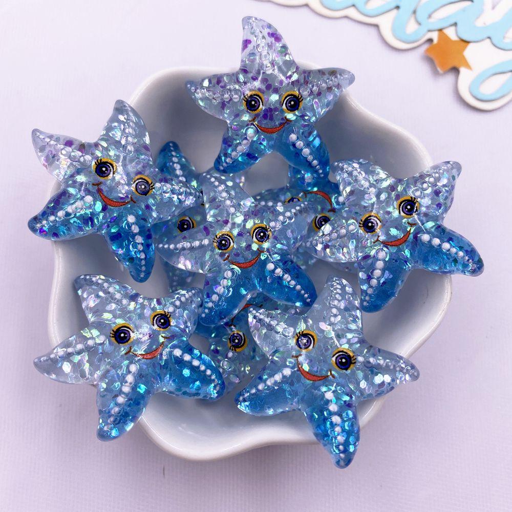 

10 шт. Смола Милые Красочные Морская Черепаха Морская Звезда Кит Синяя Серия Плоские Стразы Мультяшные Фигурки Скрапбукинг DIY Декор Поделки