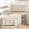 Radiator Cover with Open Storage Shelves, Vertical Slatted Cabinet Shelf Heater Cover for Living Room, Hallway, Extra Large