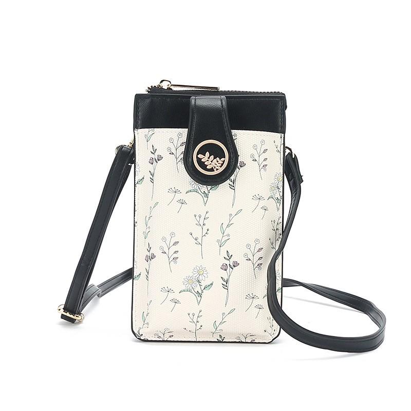 New Women's Stylish Coin Purse & Phone Bag: Summer Shoulder and Crossbody Messenger with Sweet Print