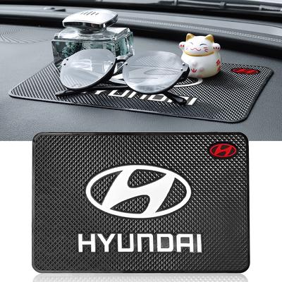 1 Peça Emblema de Carro Almofada Antiderrapante Suporte de Telefone Tapete Antiderrapante Estilo de Carro Para I30 I20 IX35 I40 Tucson Getz Sonata Veloster Elantra Solaris