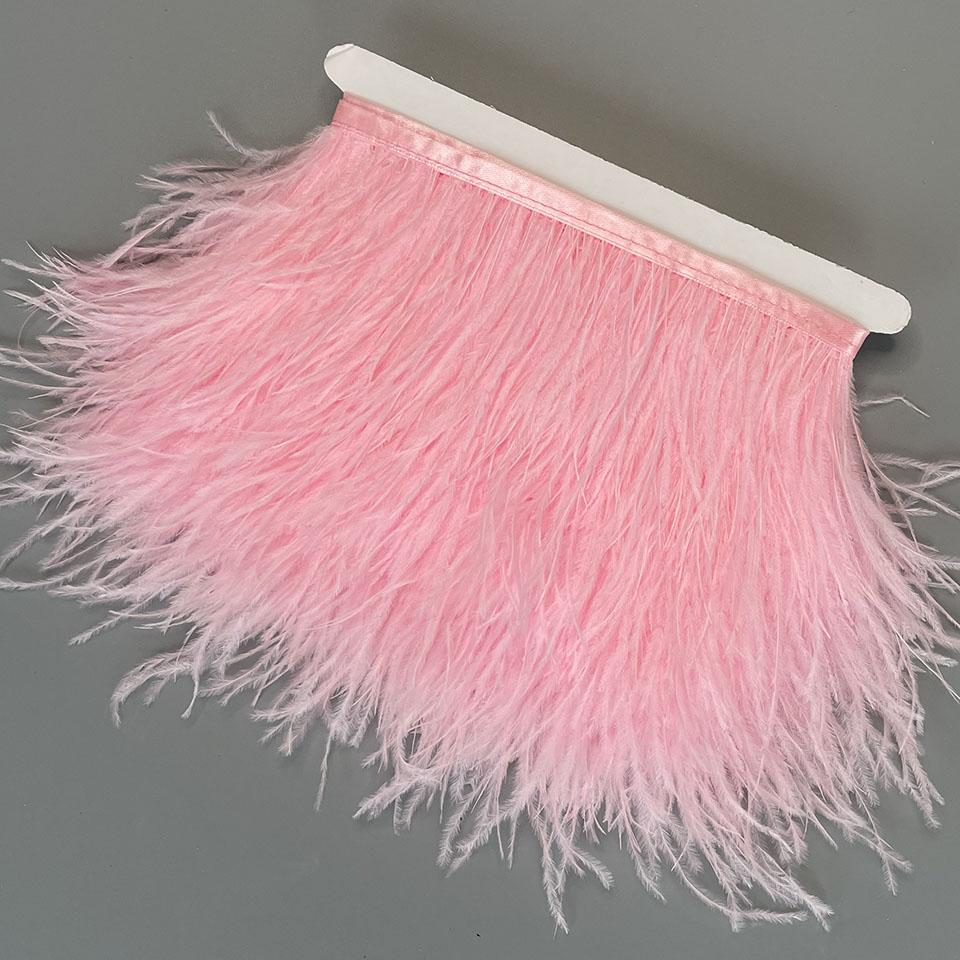 FeatherOstrich Feathers Trim 10 Meter 13-18 CM Feather Plumes Ribbon Selvage For DIY Wedding Dress Decoration Crafts Accessories